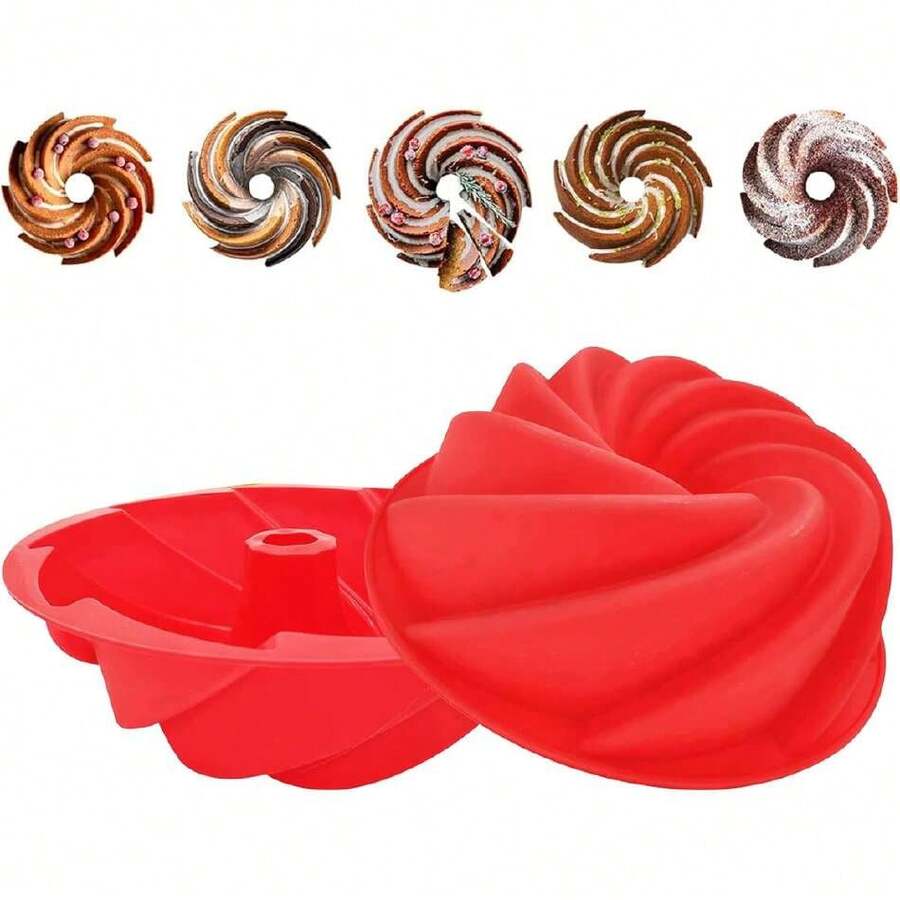 Birthday Cake Molds For Baking Silicone Cake Pans Reusable And Durable Non-Stick Baking Molds Tra For Chocolate Cake Jelly Pudding Mould Candy Making Baked Tool,34696997 - 鏽棕色 - 查看 1