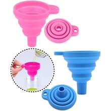 3 Stücke multifunktionale Silikon-Trichter - flexibles und faltbares Design, einfach zum Ausgießen von Flüssigkeiten, Marmeladen, Bohnen - sehr geeignet für Camping, Grillen, Outdoor-Veranstaltungen - Lebensmittelsicherheit, tragbare Küchenhelfer, Outdoor-Kochutensilien, faltbares Design, strapazierfähiges Silikon, Camping-Zubehör