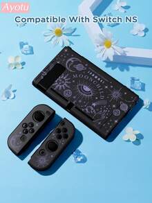 Ayotu 1pc Celestial Pattern Compatible With Switch2/Switch NS/Switch OLED Console Protective Case, New Generation TPU Soft Shell, Universal Gamepad Protective Cover, Switch Controller Protective Cover, Switch Gaming Accessories, Anti-Fall, Anti-Slip, Anti-Scratch, Fashionable, Suitable For Autumn Romantic, Back To School, Valentine's Day, Christmas, Halloween Gifts - Multicolor - View 6