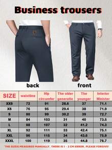 Men's Breathable Soft Straight Leg Casual Pants, Loose Minimalist Design, Classic Business Formal Trousers, Solid Color Slightly Stretchy, Elegant Luxury Style For Spring/Summer