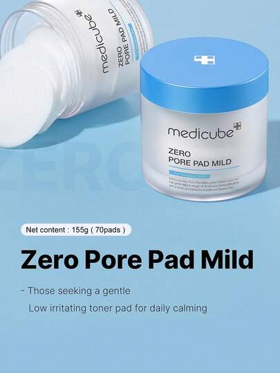  Medicube Zero Pore Pads Mild 2.0 (70 ark) - Skonsamma och lugnande ansiktspads med PHA, exfolierar, minimerar porer, tar bort pormaskar - Lämplig för alla hudtyper