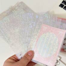 A7尺寸10/20张替换内页，透明内页，亮面内页，激光3D压纹贴纸簿，贴纸相册，A7活页相册替换内页 - 彩色 - 查看 3