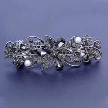 1 Stück Mehrfarbige Blumen Legierung Strass Haarspange für Damen, Retro Federklemme geeignet für den täglichen Gebrauch, Haarklammern, Haarspangen, Haarclips, Haarschmuck, Französische Clips, Aussehen für Partys, Kopfschmuck, Blumen Haarclips, Haarnadeln - Verschiedenfarbig - Übersicht 13