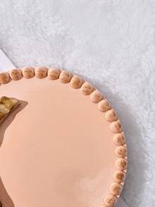 1 قطعة طبق زخرفي وردي بنقاط مبسطة، مصنوع من مادة الراتنج بطلاء ذهبي قديم، إكسسوار تصوير، حرفة راتنجية، مناسب لديكور المنزل، ديكور طاولة العطلات، منظم الزينة، لجميع المواسم - نقاط البولكا - وردي - مشاهدة 8