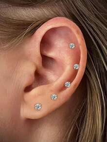 SereneSpark 1对S925纯银简约耳钉，女士日常装饰，精致耳环，18K镀金，精美首饰，适合周年纪念日、婚礼礼物