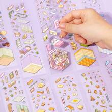 12pcs/Book Palm 2.0 Series Mini PET Landscape Sticker Book, Scrapbooking Supplies, Notebook Accessories, Decorative Photo Frames, Laptop & Phone Cases, Cups, Old Magazines, Pencil Cases, Desktop Decor Stickers, Back To School Stickers, Stationery - Multicolor - View 5
