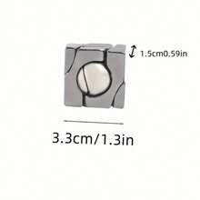 1pc Magic Four-Star Metal Puzzle - Intellectual Toy, Unique Interlocking Design, Standard Version, Trains Logical Thinking And Problem-Solving Skills, Suitable For Ages 14+ - Multicolor - View 2