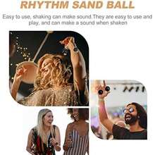 Aslatuas Rhythmic Ball Kashaka Instrument, Two Pair ABS Kashaka Music Egg Shakers, Double Gourd, Easy To Play For Adults And Teenagers At Parties, Shows (Black) - màu đen - Xem 3
