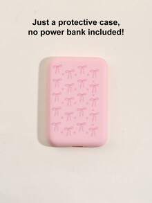 Compatible With Apple Magnet Power Bank Case 1460mAh With Bowknot - Wireless Charging Phone Cover For IPhone 16/15/14 Series, Soft TPU Anti-Drop Protective Case With Matte Touch, Cute Gift For Women​ (Only Selling Protective Cases)(Battery Not Included)