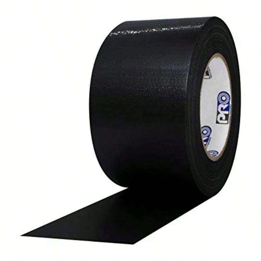 ProTapes Pro Duct 100 cinta adhesiva de tela recubierta de polietileno, 60 yardas de largo x 2 pulgadas de ancho, negro (paquete de 1)(Negro - 3" x 60 yds) - Multicolor - Ver 1