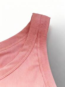 2pcs Women Camisole Tops, Seamless Ribbed Wireless Bra Vest - Multicolor - View 5