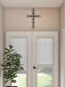 1 buc decor decorativ de perete din metal negru, decor interior modern de perete suspendat pentru baie, decor din fier montat pe perete, folosit pentru decorarea casei, decorare decorativă - Multicolor - Vizualizare 5