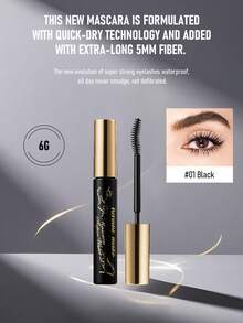 Kiss me KissMe Heroine 纤长卷翘睫毛膏 超强防水 #01 黑色 6克/0.21盎司 | 防水、纤长、卷翘睫毛膏 | 防晕染配方，超强抗泪、汗、水、油和磨损 | 蕴含卷翘定型成分和记忆聚合物，令睫毛全天保持卷翘上翘