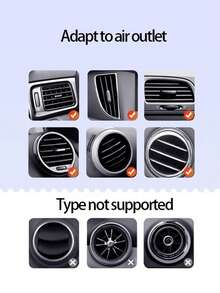 1 pieza Soporte para teléfono de coche con flor púrpura, montaje de ventilación con gravedad para nuevo panel central de navegación del automóvil