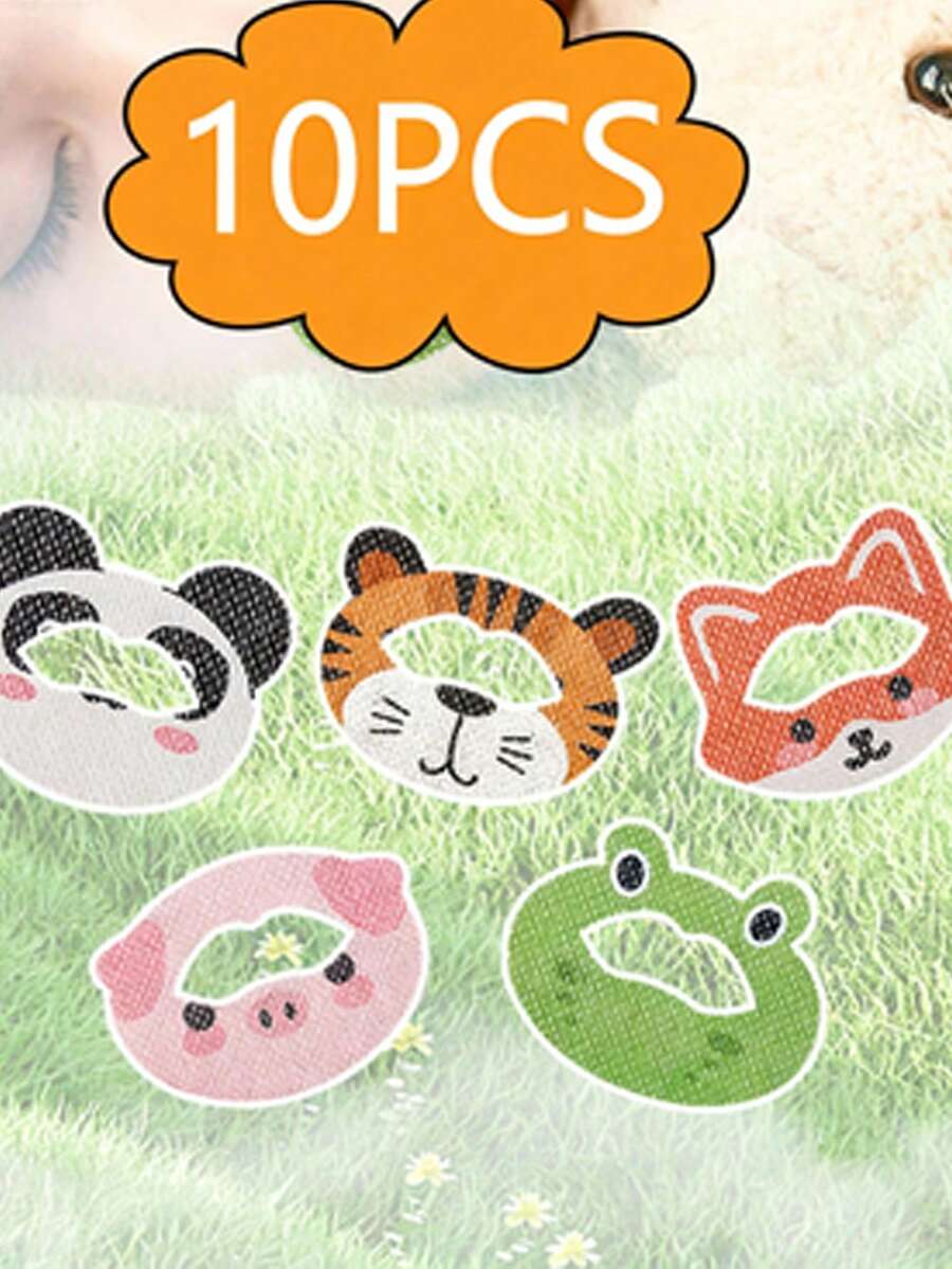 10pcs Sleep Patch, Skin-Friendly Tape, Animal Pattern, Breathable & Comfortable, Unisex, Helps You Sleep Well, Painless Removal, Low Allergenicity, Latex-Free, Gentle On Skin, Strong Adhesive, Painless Removal, Non-Woven Fabric, Breathable & Skin-Friendly, Improves Deep Sleep Quality - Multicolor - View 1