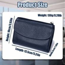Precious Wallet Women, 5.3In Unisex Pebble Leather Wallet with Coin Holder Cash Slots, Small Bifold Purse Women with Rfid Anti - Theft Waterproof A11 - A11 - Ver 5
