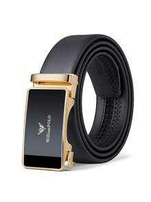 WilliamPOLO Genuine Leather Belt For Men, High-End Brand Trouser Belt With Automatic Buckle, Suitable For Young Business Men - Adjustable Length - Multicolor - View 23