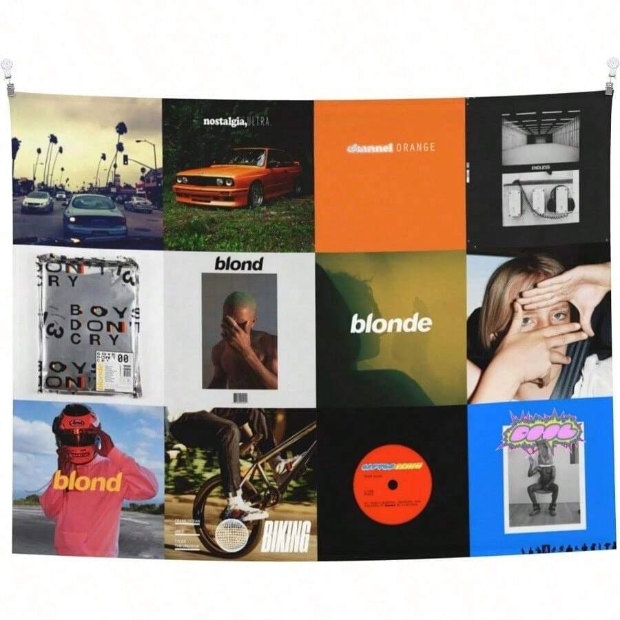 Frank Album Cover Tapestry Ocean Tapestry Merch Ocean Poster Gifts For Bedroom Home Decor Wall Hanging College Dorm - Nhiều màu - Xem 1