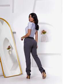 Women Pants - Dark Grey - View 4