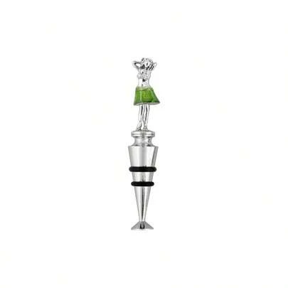 Wine Things Zinc Alloy Hula Dancer Wine and Beverage Bottle Stopper and Wine Preserver, Painted