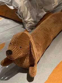 Cozy Canine Companion - Plush Dachshund Long Pillow: Your Multi-Purpose Cushion For Hugs, Lounge, And Rest, Bedroom Decor Festival Gifts - Brown - View 4