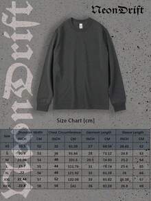 NeonDrift Halloween, Double-Sided Printing Christmas, Thanksgiving Gifts: Men's Long-Sleeve T-Shirt, 250g Cotton Graphic T-Shirt, Men's Fashionable Hip-Hop Style - Long-Sleeve T-Shirt, Funny Vintage Shirt, Regular Fit, Street Style, Digital Printing, Ideal Gift - 深灰色 - 查看 5