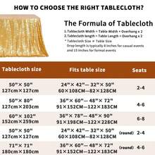 Gold Sequin Tablecloth 50x50 Inch, Sparkly Glitter Table Cover, Seamless Rectangle For Wedding, Birthday, Banquet,  Photo Backdrop, Party DecorationSilver Sequin Tablecloth 50x50 Inches Shiny Seamless Design Wedding/Birthday Party/Photography Background Universal Enhance The Sense Of Luxury Of Decoration(Wedding Banqueta Party Autuumn Elegant Bridal Shower Table Decoration Dining Table Wedding Party EventHalloween Christmas:DecorationThanksgiving Dayfestival Home Decor) - Gold - View 2