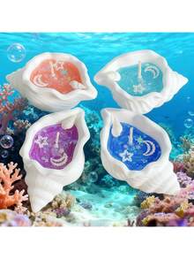 海洋风贝壳香氛蜡烛，果冻蜡烛，饰以贝壳和海星，点燃后仿佛置身海洋，适合家居装饰，可摆放在客厅、卧室、桌面、门厅等处，也可作为礼物赠送。生日、毕业、婚礼等场合皆宜。 - 彩色 - 查看 9