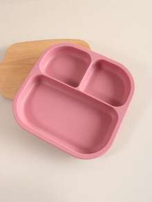 Baby Silicone Suction 3-Compartment Plate, Infant Feeding Tableware Dish - Multicolor - View 11