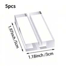 透明亚克力桌卡架，婚礼桌号亚克力卡片展示架 - 無色 - 查看 15
