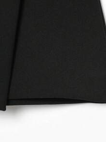 DEEKA Women's Fashionable Pleated Waist Band Pants, Casual & Versatile, Spring/Summer - Black - View 5