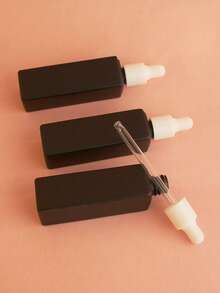 2个/3个/5个/10个装 长方形哑光黑 20毫升可填充精油/香水滴管瓶，便携式样品瓶，含玻璃滴管和漏斗 - 彩色 - 查看 5