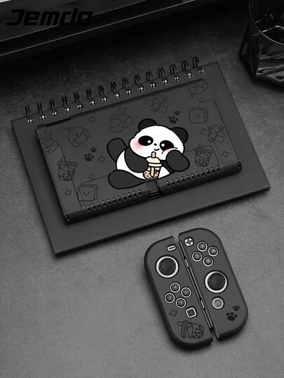 1pc Panda Drinking Boba Tea Pattern Protective Case For Nintendo Switch2/Switch OLED/Switch NS, Accessories For Switch Lite, Best Gift For Switch Gamers