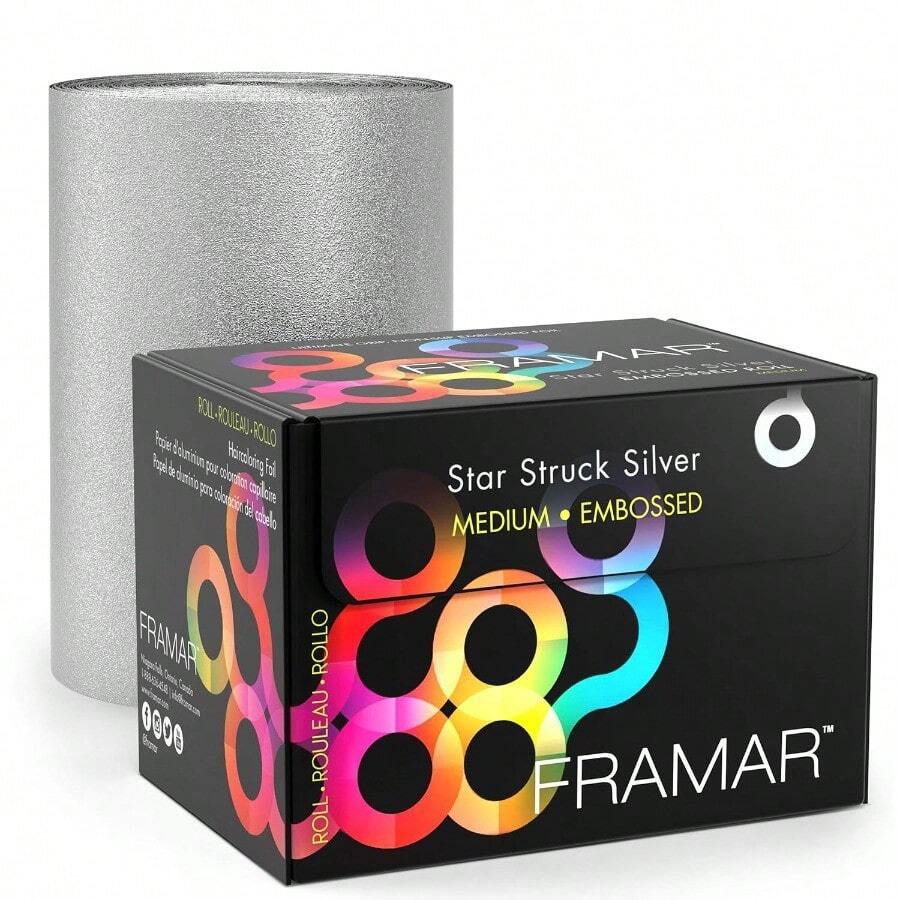 FRAMAR Silver Hair Foil Hair Foils For Highlighting Long Hair Highlight Foils For Hair Highlighting Salon Foils For Hair Highlighting Kit Salon Foils For Hair Stylist 320 Ft - 銀色 - 查看 1