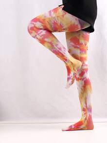 1pc Spring & Autumn Thin Pantyhose For Women, Lip, Plaid, Star Print Tights Leggings - Multicolor - View 43