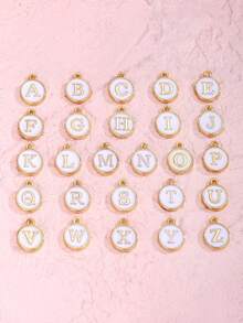 1pc Simple And Exquisite Alloy Pink Small Flower Letter Pendant Bracelet Children's Jewelry Accessories Bracelet Holiday Party Gift Souvenir - White - View 4