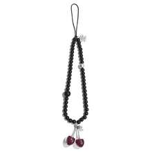 Phone Charms Cute Cherry Butterfly Cell Phone Lanyard Strap Wrist Strap For Bag  Camera Pendants Decor,BlackCherry - 黑櫻桃 - 查看 1