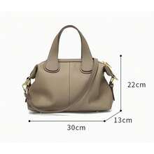New, Spacious Tote Bag, Handbag Made Of Genuine Leather, High-Quality Women's Shoulder Bag, Crafted With Masterful Craftsmanship And Ingenuity. - trắng - Xem 4