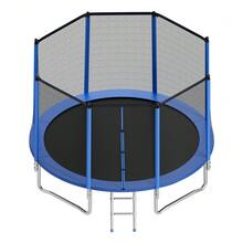 Outdoor Trampoline, 14FT Round Recreational Trampoline With Enclosure Net, ASTM Approved, Heavy Duty Trampolines, Max 450 Lbs Weight Capacity, Anti-Rust Backyard Trampolines For Kids & Adults - 14 Feet - View 9