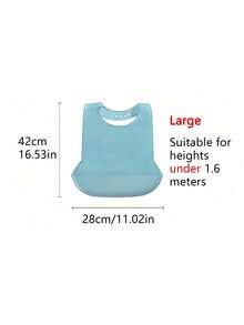 1件成人加大码可重复使用硅胶围兜，可调节扣环设计，经久耐用且易于清洁，适合老年人护理，是感恩节、圣诞节、母亲节、父亲节的绝佳礼物。