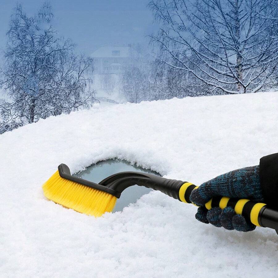 多功能汽车雪铲、冰刮、雪刷冬季清洁工具 - 彩色 - 查看 1