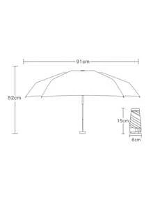Parapluie pliable compact, mini parapluie de poche imperméable et portable pour le voyage, parasol de protection solaire pour dames bloquant les UV, parapluie à double usage, ultra-léger pliant en 5 sections, mini parapluie de voyage, parapluie compact et portable pour les jours ensoleillés et pluvieux, pare-soleil résistant au vent, protection UV à 99%, unisexe - Multicolore - Voir 7