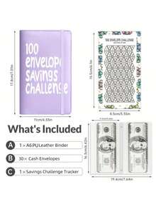 100 Days To Save Challenge Coin Envelope Budget Storage Book - Spiral Bound Savings Tracker With Formation System & $5050 Goal, Daily Envelopes For Coins/Stickers, Floral Design (5.25"X3.5") - Develop Consistent Savings Habits For Adults, Financial Planning Tool  Floral Budget Book  Spiralbound Book - 彩色 - 查看 2