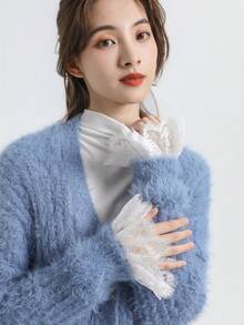 1 Pair Lace Versatile Faux Sleeve Fabric Flared Cuff