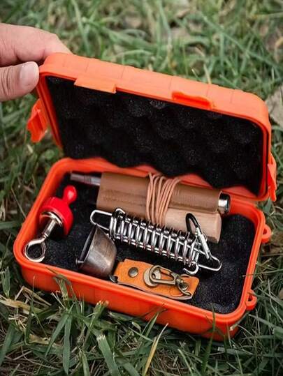 1PC Durable EDC Toolbox - Impact-Resistant, Waterproof, And Sealed Storage Box, Suitable For Outdoor Camping And Survival Equipment. Compact Design With Multiple Compartments, Travel Equipment Storage Box/Multi-Compartment Box/Safety Buckle Box, Camping Accessories