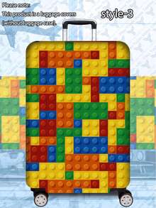 1pc 300g/M² Printed Travel/Business Series Cover Is Perfect For Business Trips, Summer Vacations, Returning To School, And Checked Baggage. Made Of Scratch-Resistant Polyester, It's Unisex, A Great Value Travel Accessory, Easy To Hand Wash, And Can Be Easily Cleaned. An Essential Accessory For Outdoor Vacations And Travel (Suitable For 20-28 Inch Suitcases). - Multicolor - View 15