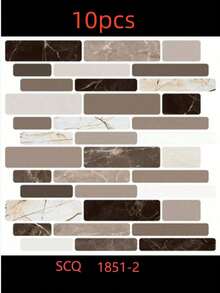 5/10 viên gạch ốp tường 12x12 inch bóc ra và dán, gạch men ốp tường và phòng tắm dễ lau chùi - Gạch chống thấm nước mềm dẻo tự dính 3D dạng gel cho nhà bếp, phòng tắm, trang trí nhà cửa, trang trí ngày lễ - Nhiều màu - Xem 6