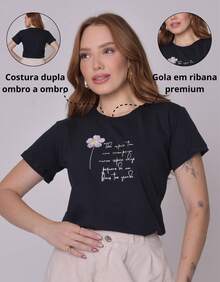 Embroidered T-Shirt For Women, 100% Premium Cotton, High Quality, Embroidered, Beach, Night, Holiday, Vacation, Home, Diary, Dating - HOA - Xem 2