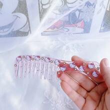 [ Authorized ] Sanrio Cartoon Hello Kitty Kuromi Cinnamon Roll Melody Cute Mini Comb, Coarse Toothed Soft Girl Portable Makeup Comb, Hairpin Comb, Birthday Gift, Christmas Gift