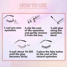 Mikiwi 168 Peças Extensões de Cílios Individuais em Cluster, 0,07 mm Curvatura D Mista 8-16 mm de Comprimento, Agrupamentos de Cílios DIY Extra Grossos e Volumosos, Aparência Natural, Alternativa a Tiras de Cílios Individuais Reutilizáveis, Fácil de Aplicar, Ideal para Iniciantes - Preto - Visão 9